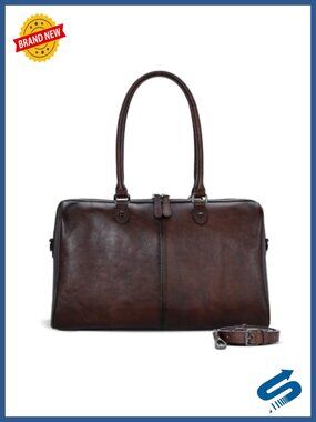 Genuine Leather Satchel Shoulder Bag Crossbody Tote 3-Way Carry